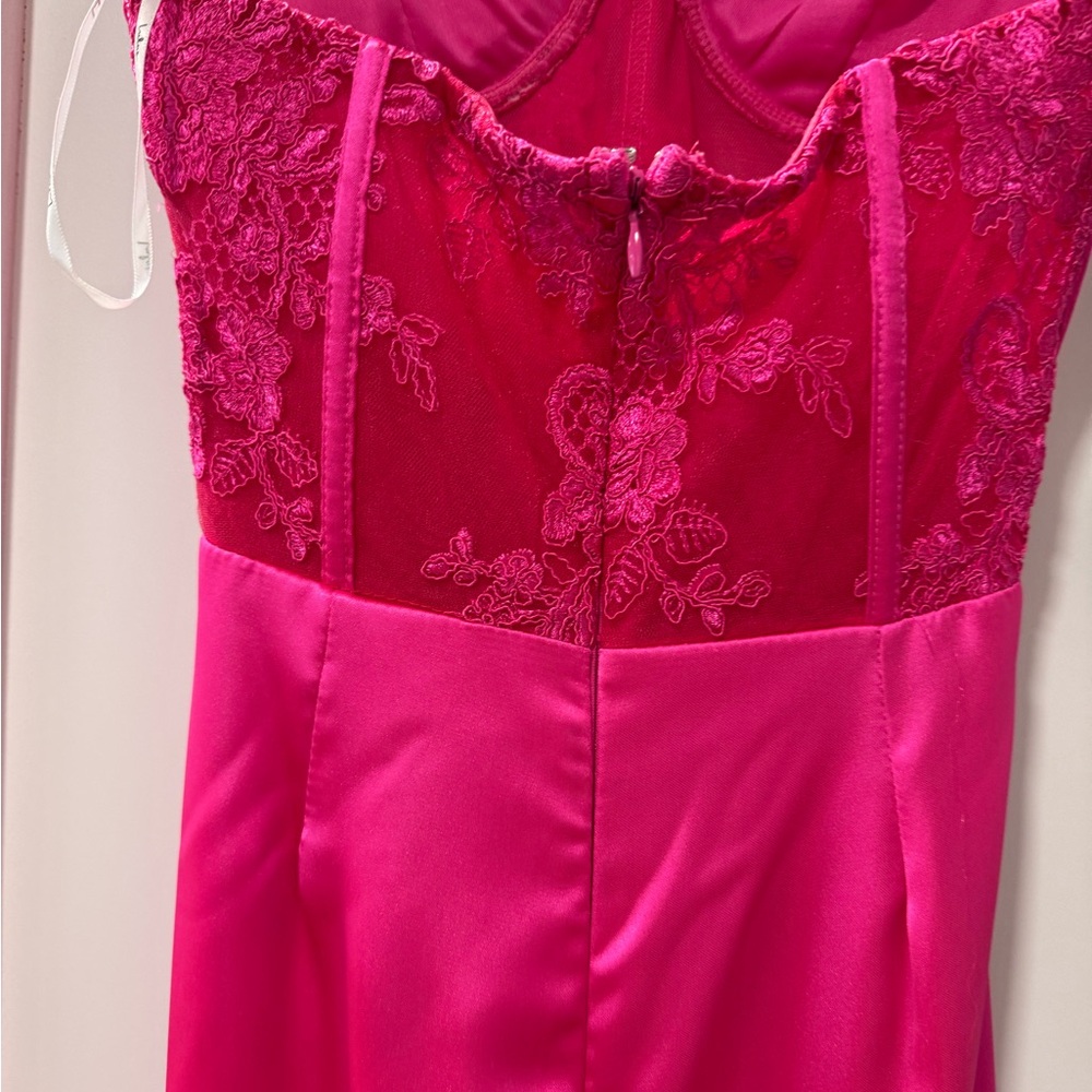 Lulu's Strapless Pink Evening Gown - Picture 9 of 11
